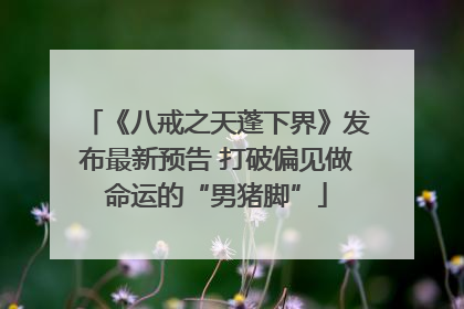 《八戒之天蓬下界》发布最新预告 打破偏见做命运的“男猪脚”