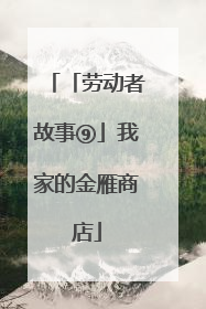 「劳动者故事⑨」我家的金雁商店