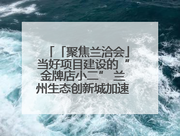 「聚焦兰洽会」当好项目建设的“金牌店小二” 兰州生态创新城加速推进项目建设