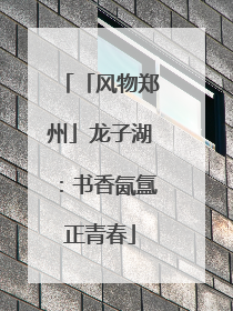 「风物郑州」龙子湖：书香氤氲正青春