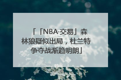 「NBA·交易」森林狼疑似出局，杜兰特争夺战渐趋明朗