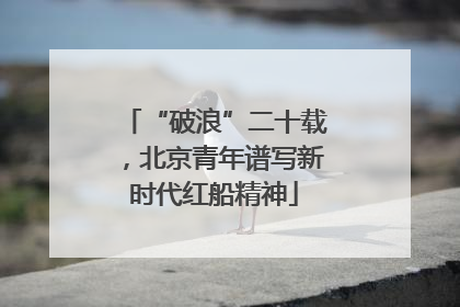 “破浪”二十载，北京青年谱写新时代红船精神