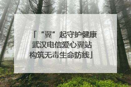 “翼”起守护健康 武汉电信爱心翼站构筑无毒生命防线
