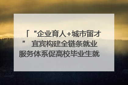 “企业育人+城市留才” 宜宾构建全链条就业服务体系促高校毕业生就业｜您牵挂的四川