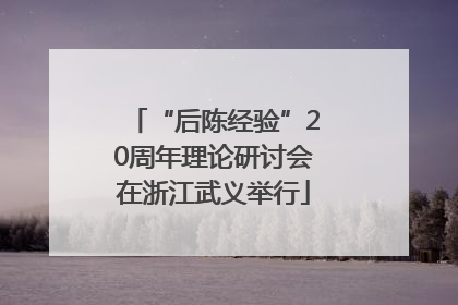 “后陈经验”20周年理论研讨会在浙江武义举行