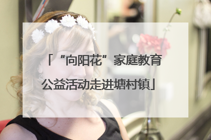 “向阳花”家庭教育公益活动走进塘村镇