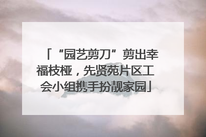 “园艺剪刀”剪出幸福枝桠，先贤苑片区工会小组携手扮靓家园