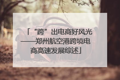 “跨”出电商好风光——郑州航空港跨境电商高速发展综述