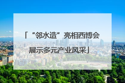“邻水造”亮相西博会 展示多元产业风采