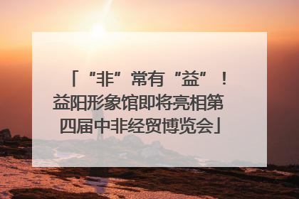 “非”常有“益”！益阳形象馆即将亮相第四届中非经贸博览会