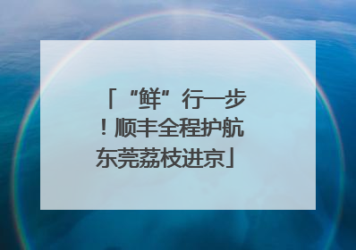 “鲜”行一步！顺丰全程护航东莞荔枝进京