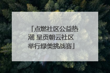 点燃社区公益热潮 呈贡朝云社区举行绿美挑战赛