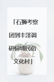 石狮考察团到丰泽调研蟳埔民俗文化村