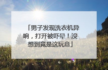 男子发现洗衣机异响，打开被吓晕！没想到竟是这玩意