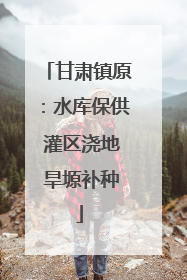 甘肃镇原：水库保供 灌区浇地 旱塬补种