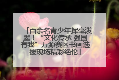 百余名青少年挥毫泼墨！“文化传承 强国有我”万源赛区书画选拔现场精彩绝伦
