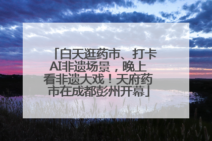 白天逛药市、打卡AI非遗场景，晚上看非遗大戏！天府药市在成都彭州开幕