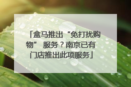 盒马推出“免打扰购物” 服务？南京已有门店推出此项服务