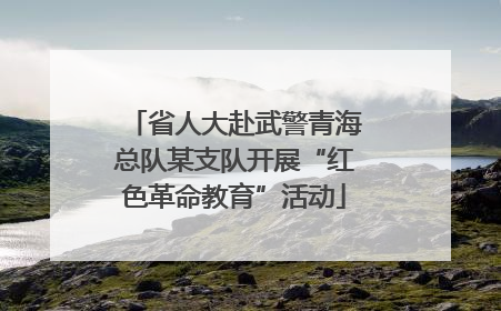 省人大赴武警青海总队某支队开展“红色革命教育”活动