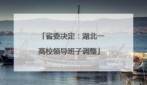 省委决定：湖北一高校领导班子调整