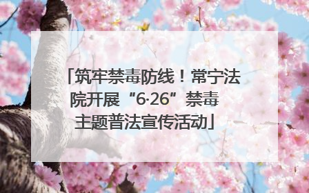 筑牢禁毒防线！常宁法院开展“6·26”禁毒主题普法宣传活动