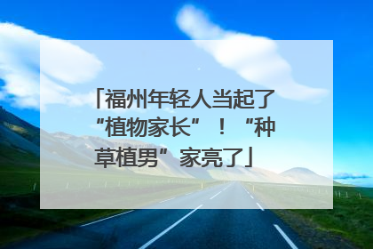 福州年轻人当起了“植物家长”！“种草植男”家亮了