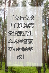 立行立改！门头沟斋堂镇紧抓生态环保督察交办问题整改