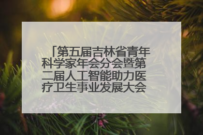 第五届吉林省青年科学家年会分会暨第二届人工智能助力医疗卫生事业发展大会在长春召开