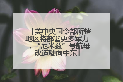 美中央司令部所辖地区将部署更多军力，“尼米兹”号航母改道驶向中东