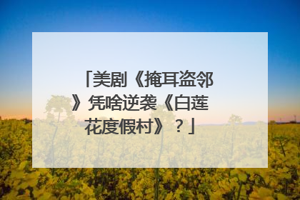 美剧《掩耳盗邻》凭啥逆袭《白莲花度假村》？