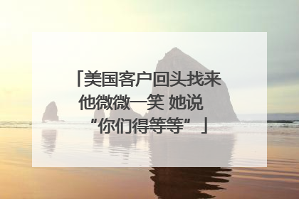 美国客户回头找来 他微微一笑 她说“你们得等等”