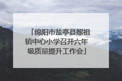 绵阳市盐亭县嫘祖镇中心小学召开六年级质量提升工作会
