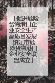 促进危险货物港口企业安全生产高质量发展 镇江市危险货物港口企业安全联盟成立