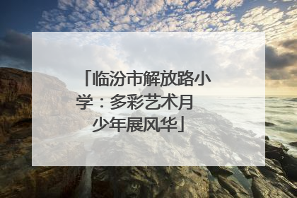 临汾市解放路小学：多彩艺术月 少年展风华