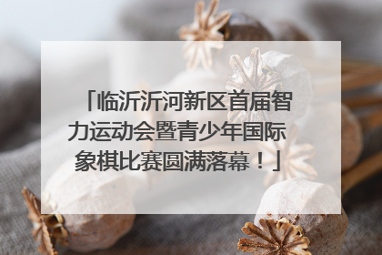 临沂沂河新区首届智力运动会暨青少年国际象棋比赛圆满落幕！
