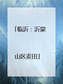 临沂：沂蒙山区麦田