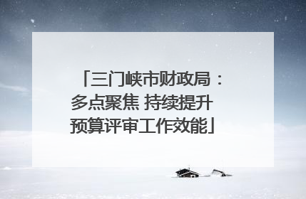 三门峡市财政局：多点聚焦 持续提升预算评审工作效能