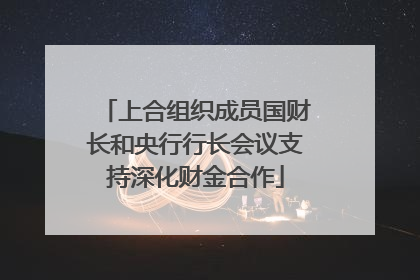 上合组织成员国财长和央行行长会议支持深化财金合作