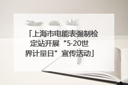 上海市电能表强制检定站开展“5·20世界计量日”宣传活动