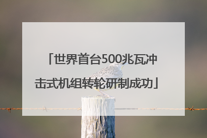 世界首台500兆瓦冲击式机组转轮研制成功