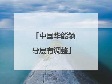 中国华能领导层有调整