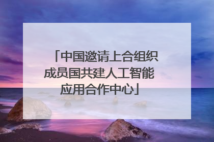 中国邀请上合组织成员国共建人工智能应用合作中心