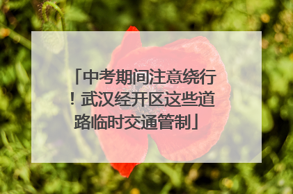 中考期间注意绕行！武汉经开区这些道路临时交通管制