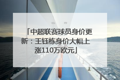 中超联赛球员身价更新：王钰栋身价大幅上涨110万欧元