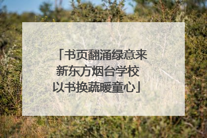 书页翻涌绿意来 新东方烟台学校以书换蔬暖童心