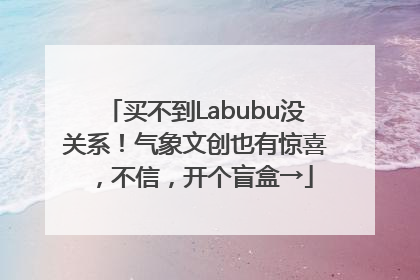 买不到Labubu没关系！气象文创也有惊喜，不信，开个盲盒→