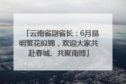云南省副省长：6月昆明繁花似锦，欢迎大家共赴春城、共聚南博