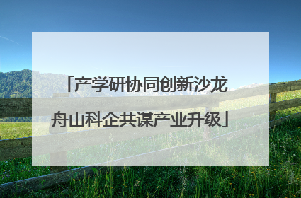 产学研协同创新沙龙 舟山科企共谋产业升级