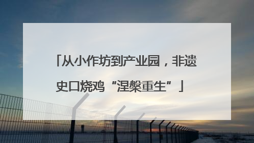 从小作坊到产业园，非遗史口烧鸡“涅槃重生”