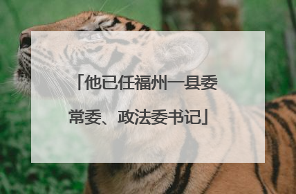 他已任福州一县委常委、政法委书记